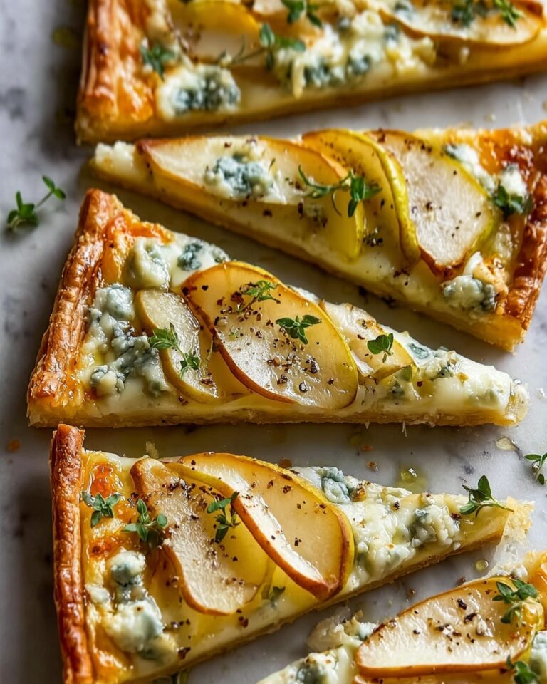 Pear and Gorgonzola Flatbread with Honey and Walnuts Recipe