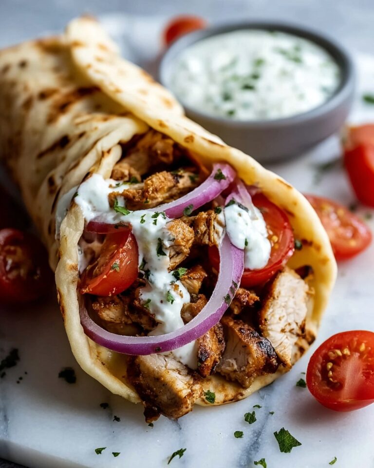 Chicken Gyros with Tzatziki and Fresh Veggies Recipe