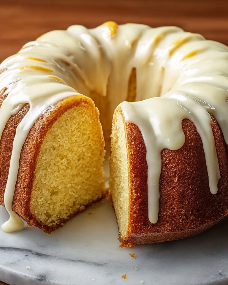 Vanilla Buttermilk Pound Cake with Cream Cheese Glaze Recipe