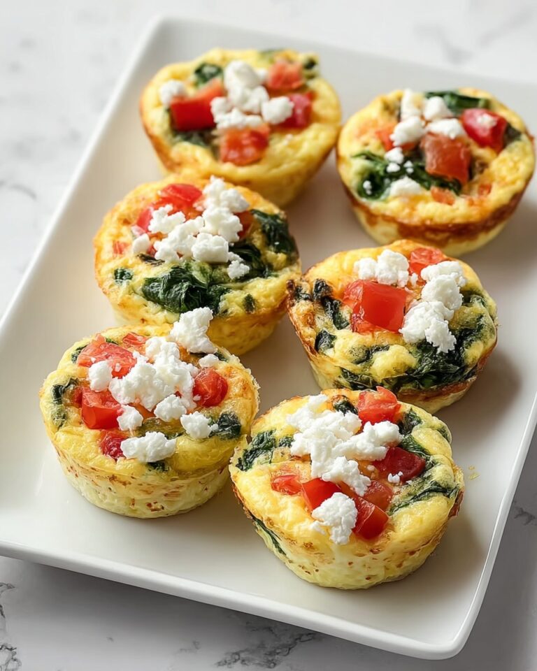 Egg White Bites with Bell Pepper, Spinach, and Feta Recipe