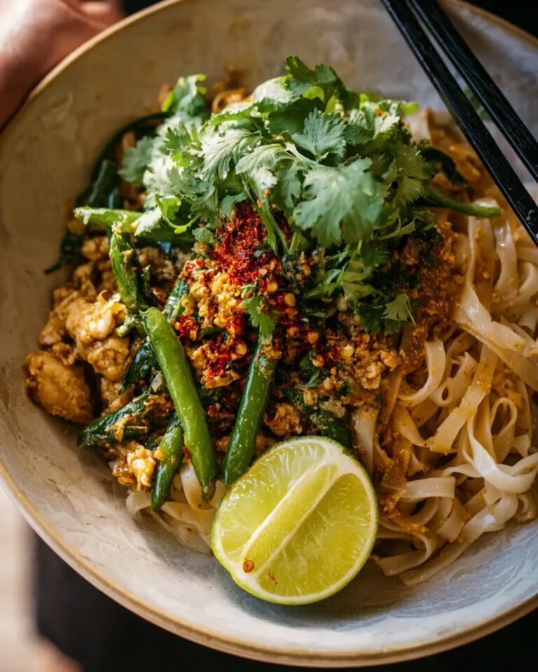30 Minute Garlic Butter Chicken Pad Thai Recipe