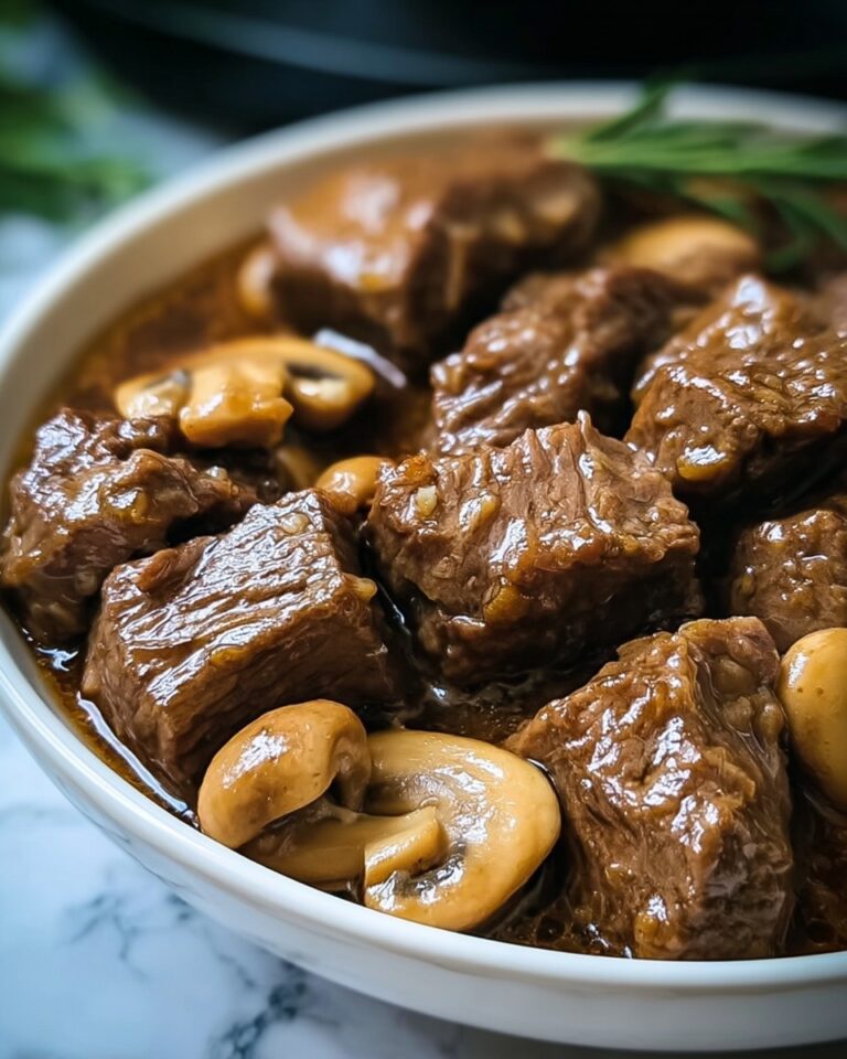 Creamy Crockpot Beef Tips & Mushrooms Recipe