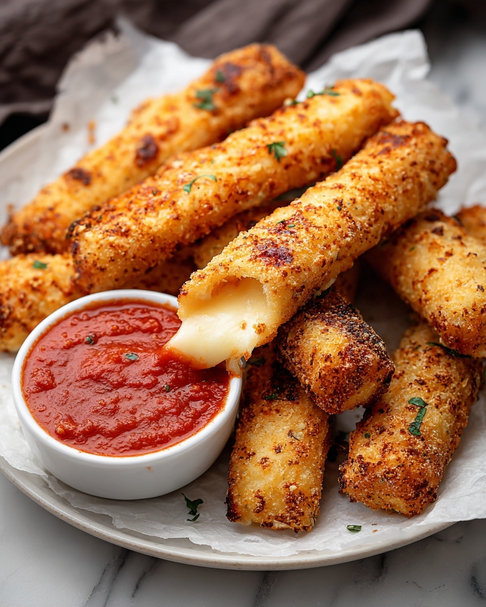 Pepperoni Pizza Mozzarella Sticks Recipe - Recipe Image
