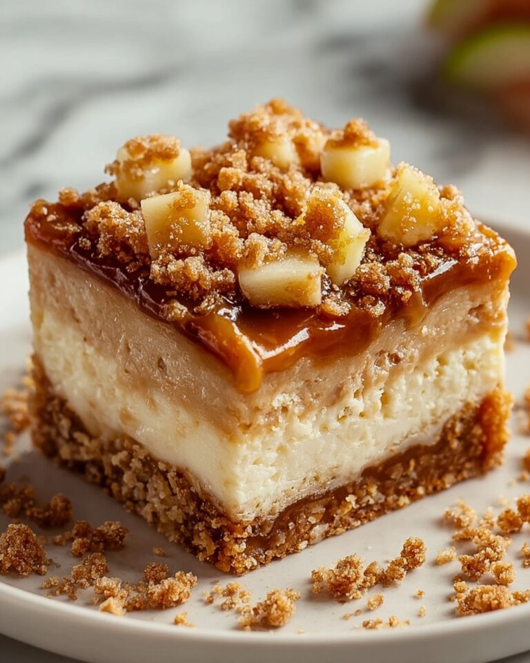 Salted Caramel Apple Cheesecake Bars Recipe