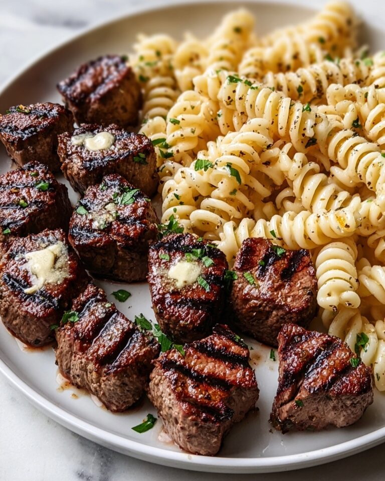 Garlic Butter Steak Bites & Cheesy Alfredo Twists Recipe