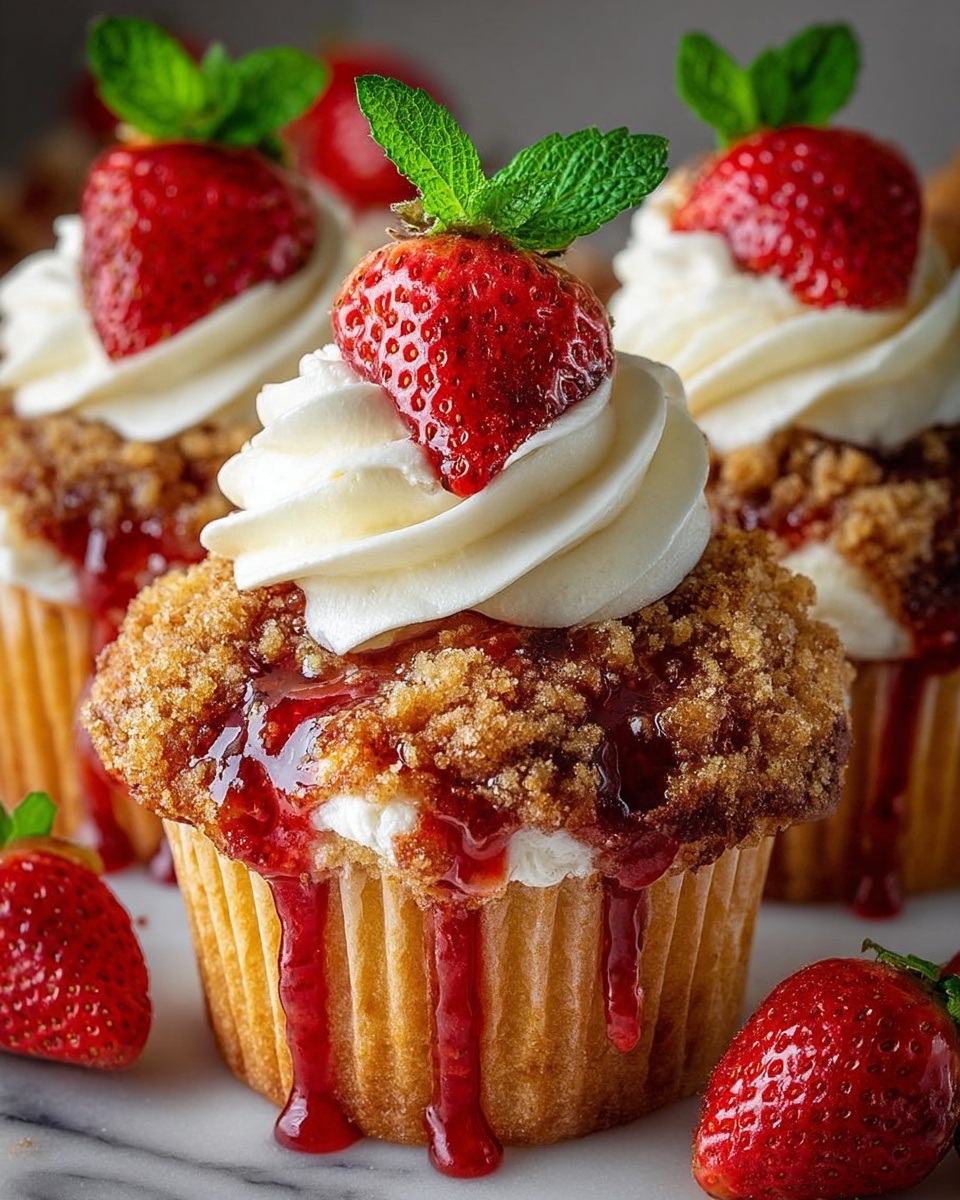Strawberry Cream Cheese Muffins with Optional Streusel Topping Recipe - Recipe Image