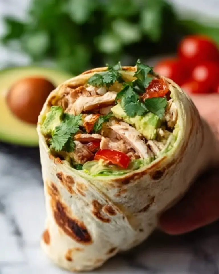 Quick & Easy Chicken Avocado Wrap Recipe