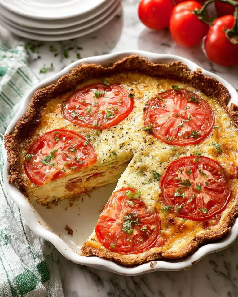 Creamy Tomato Pie with Cheddar and Parmesan Recipe