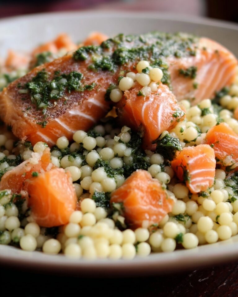 Herbed Pearl Couscous and Salmon Recipe