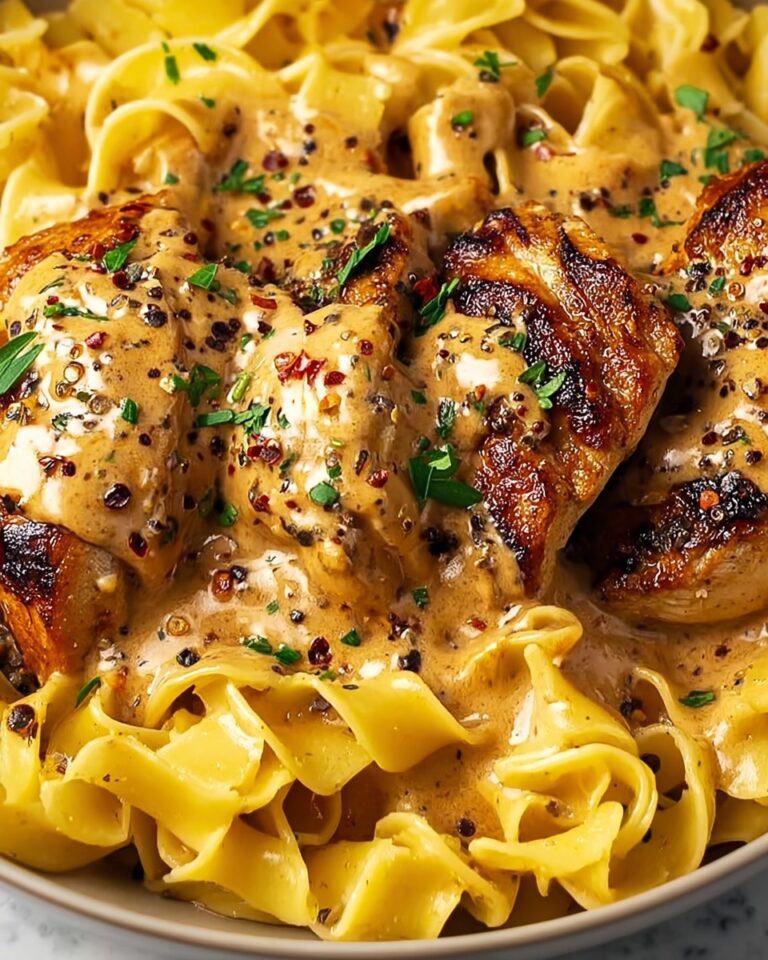 One-Pan Creamy Garlic Butter Chicken with Egg Noodles Recipe