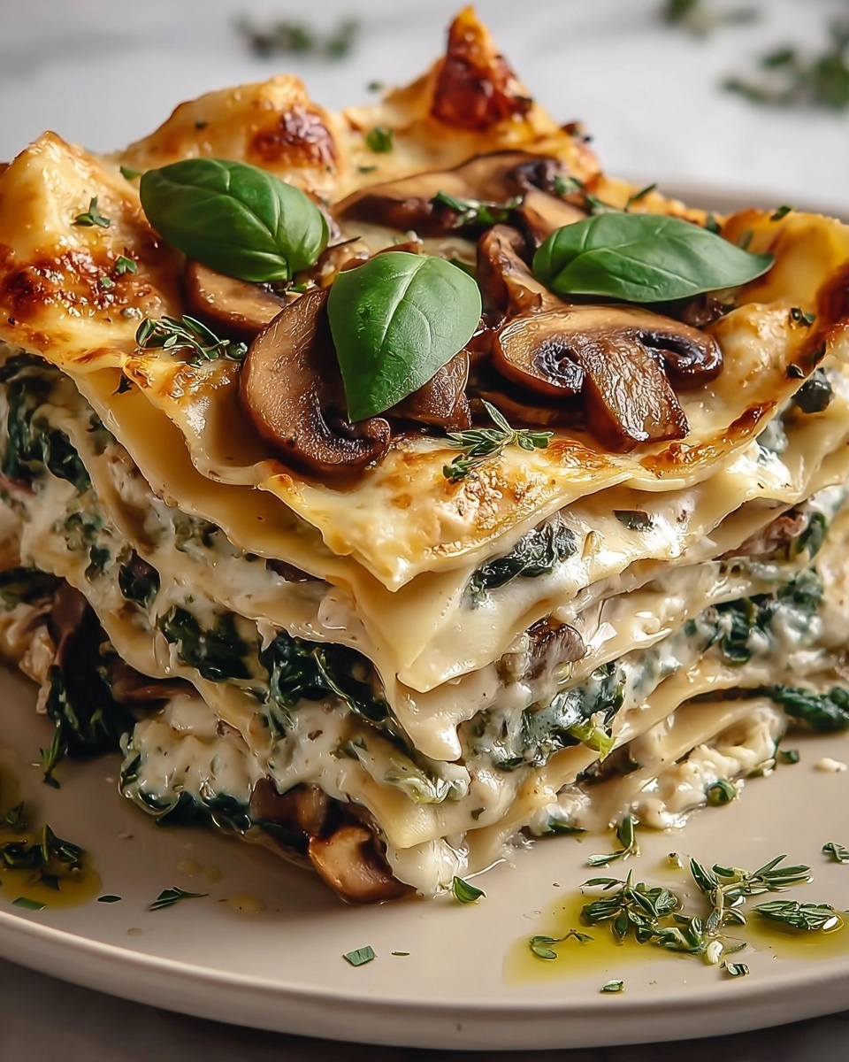 Mushroom and Spinach Lasagna Recipe - Recipe Image