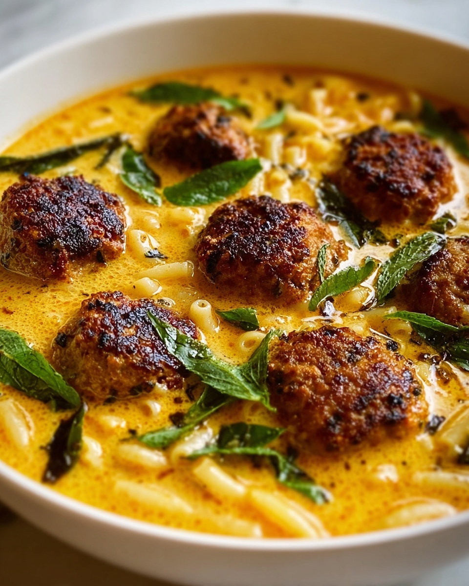 Coconut Curry Meatball Orzo Soup Recipe - Recipe Image