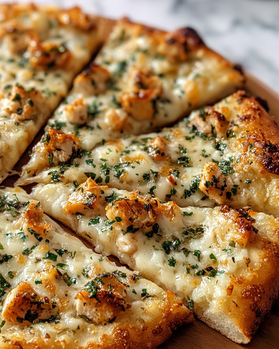 Roasted Garlic Chicken and Herb Pizza Recipe - Recipe Image