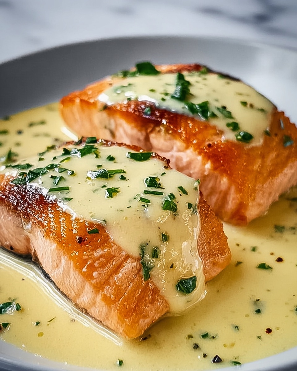 Creamy Garlic Butter Salmon Recipe - Recipe Image