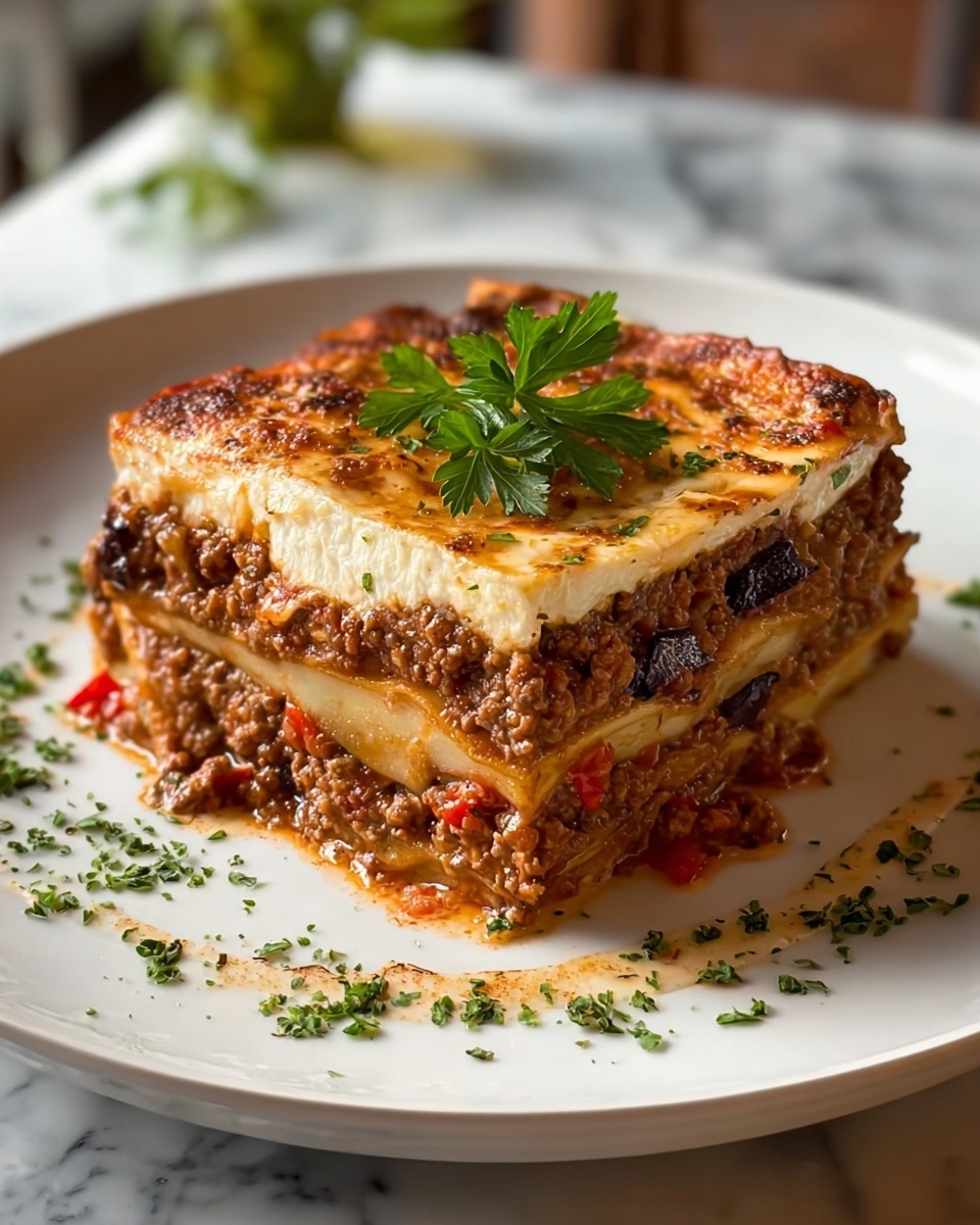 Classic Greek Eggplant Moussaka Recipe - Recipe Image