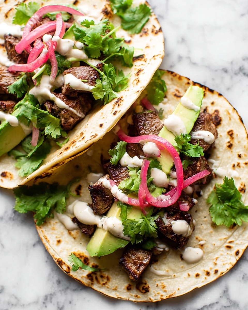 Steak Tacos with Garlic Butter and Chipotle Mayo Recipe - Recipe Image