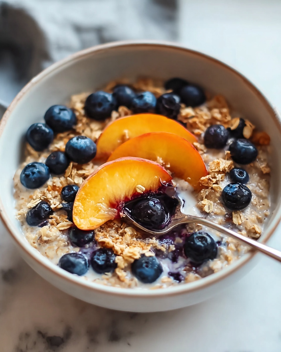 Peach Berry Baked Oatmeal Recipe - Recipe Image