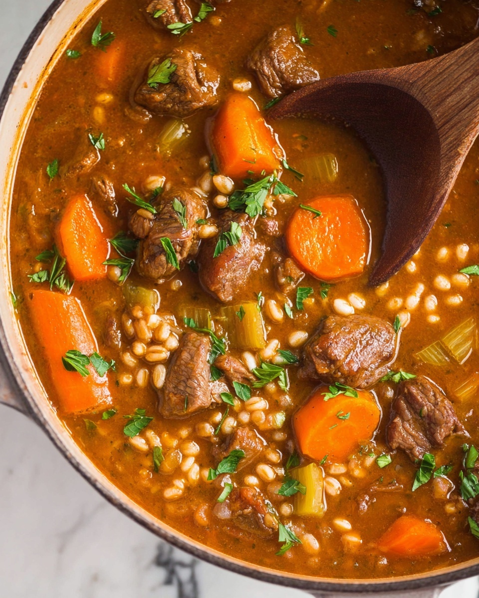 Hearty Beef Barley Soup Recipe - Recipe Image