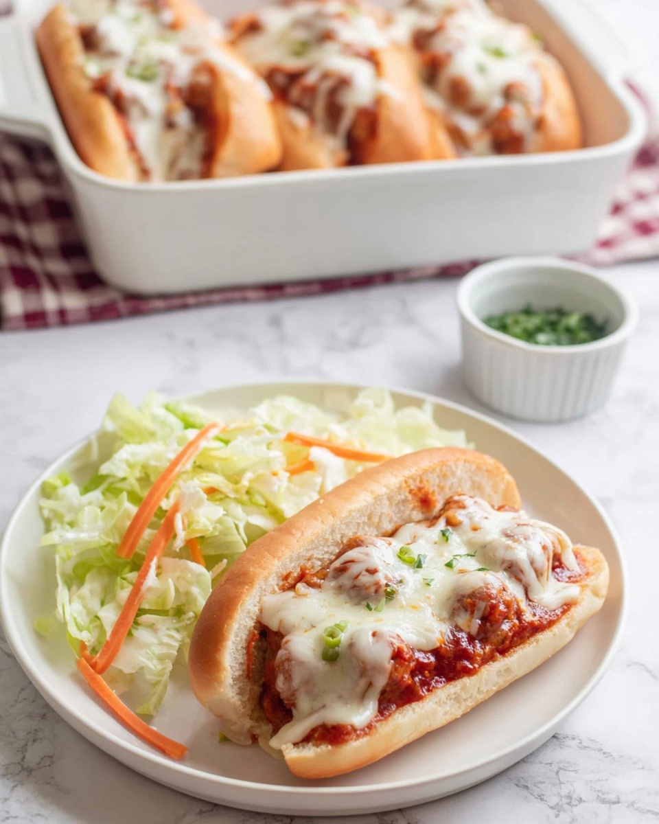 Baked Meatball Subs Recipe - Recipe Image