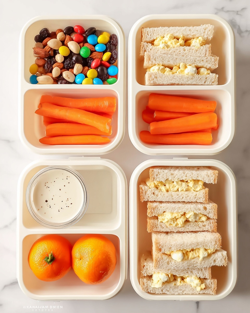 Mini Egg Salad Sandwich Lunchbox Idea Recipe - Recipe Image