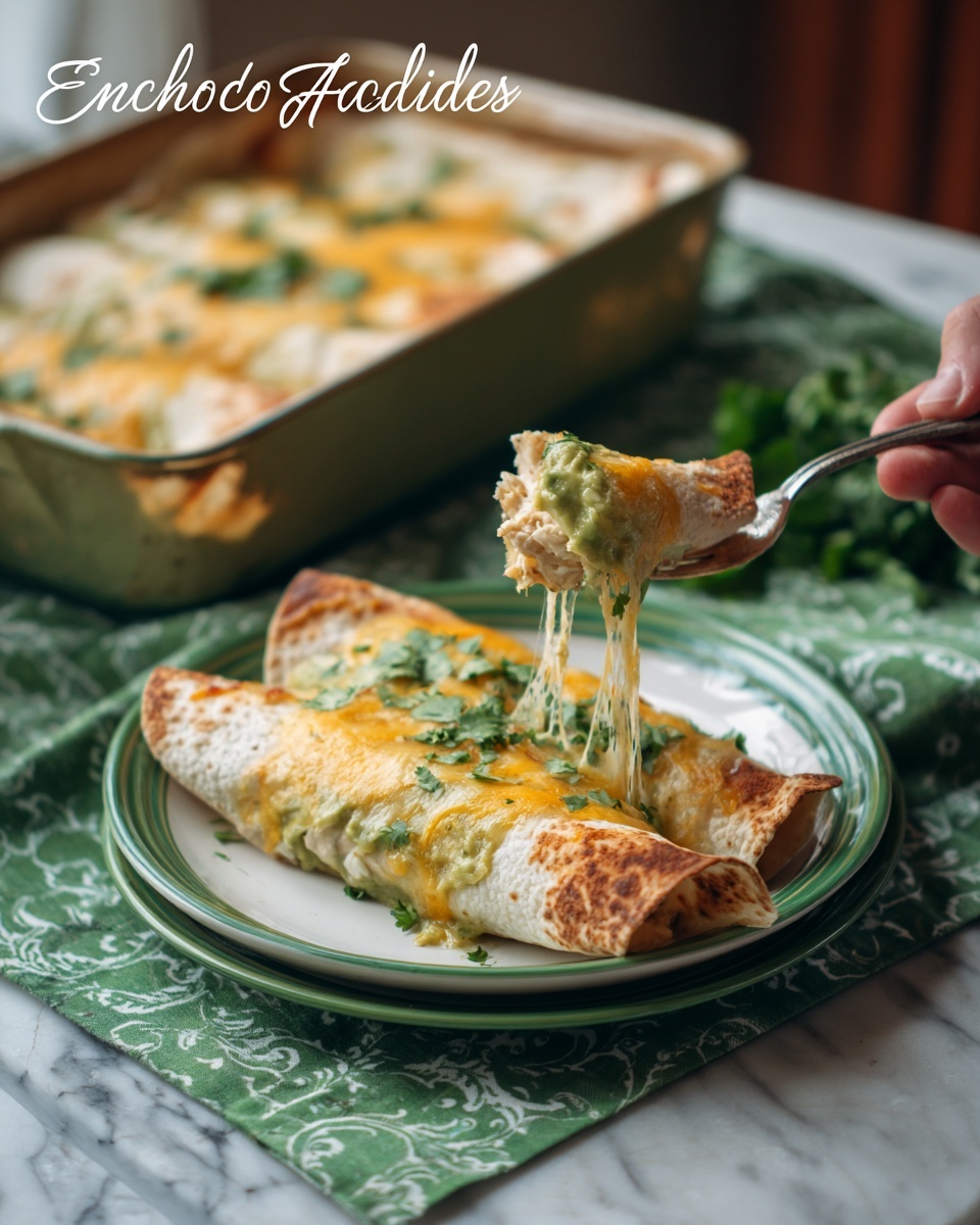 Avocado Chicken Enchiladas Recipe - Recipe Image