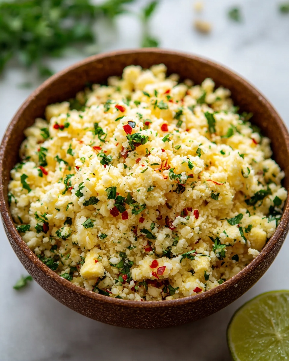 Quick Cilantro Lime Cauliflower Rice Bowl Recipe - Recipe Image
