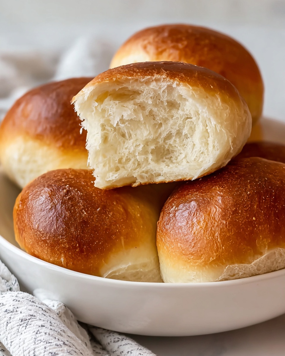 Homemade Fluffy Sourdough Dinner Rolls Recipe - Recipe Image