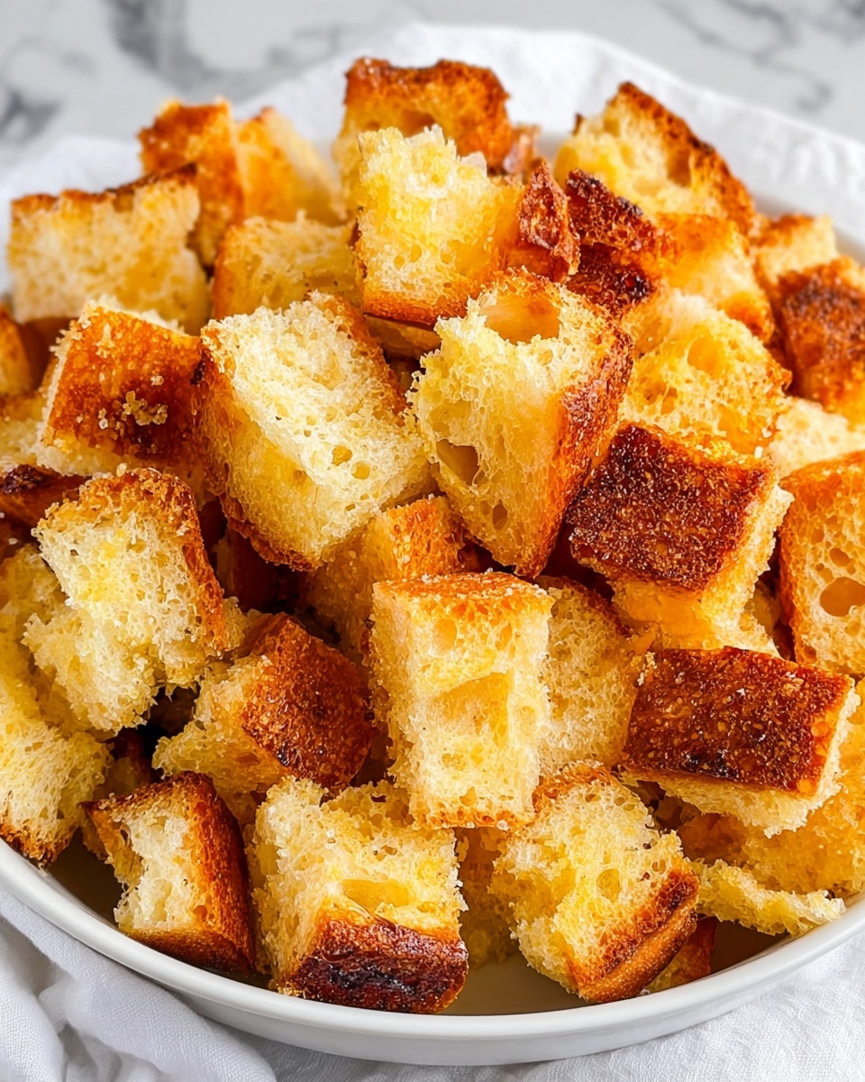 Homemade Sourdough Croutons for Salads and Soups Recipe - Recipe Image