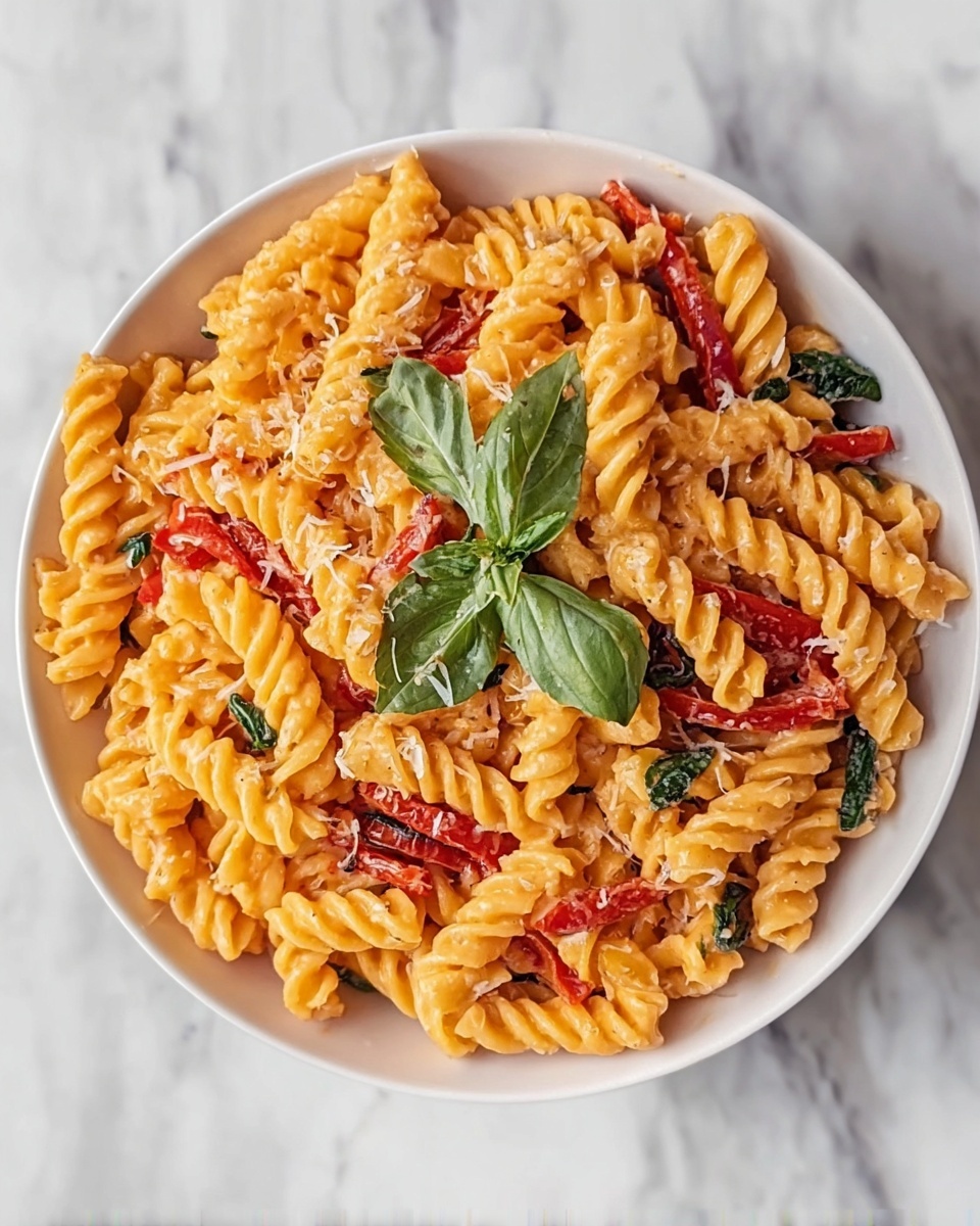 Creamy Roasted Red Pepper Pasta Recipe - Recipe Image