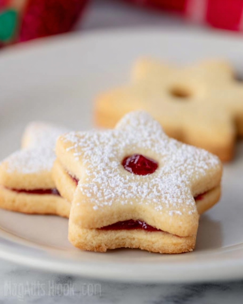 Raspberry Preserves Shortbread Cookies Sandwiches Recipe - Recipe Image