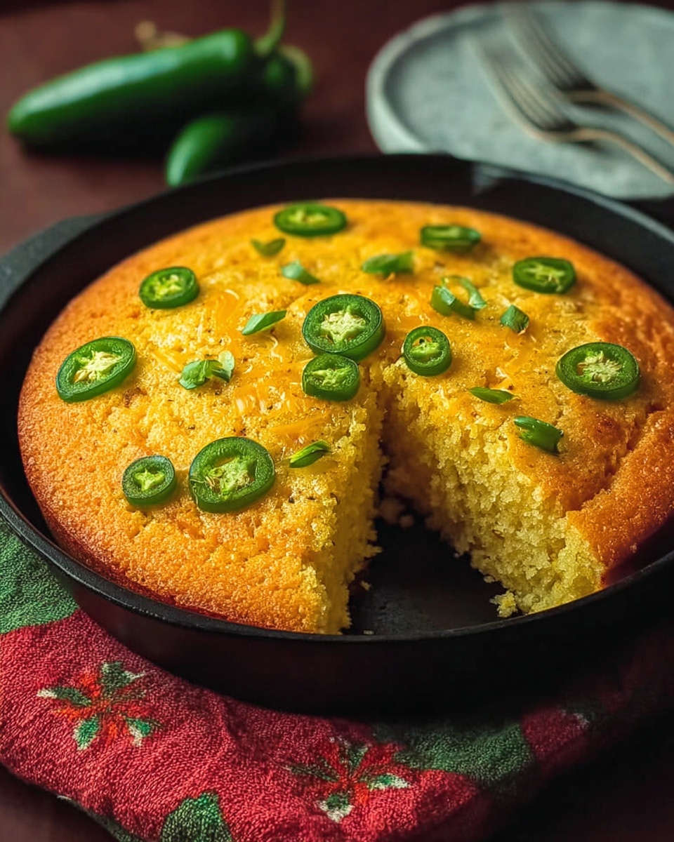 Bold & Flavorful Jalapeño Cheddar Cornbread – A Cheesy Spicy Twist on a Classic Recipe - Recipe Image