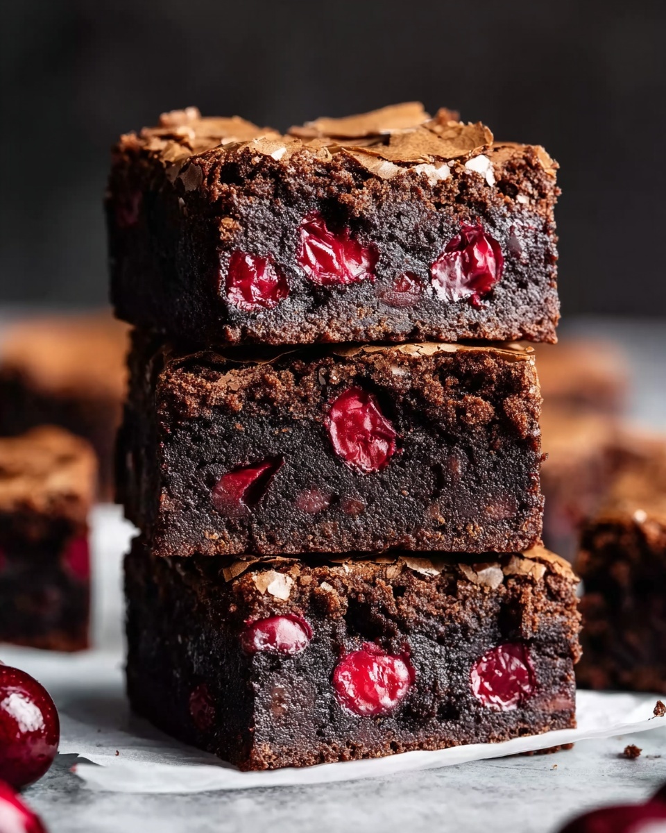 Chocolate Cherry Brownies Recipe - Recipe Image