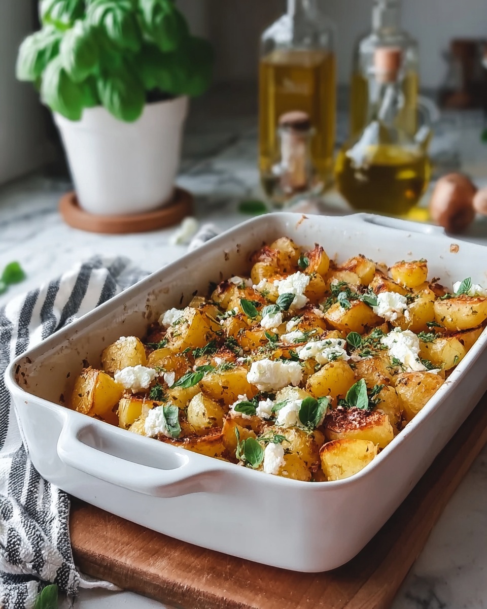 Savory Baked Feta Potatoes Recipe - Recipe Image