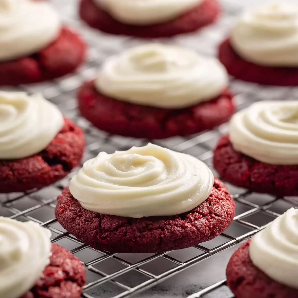Red Velvet Cookies with Cream Cheese Frosting Recipe - Recipe Image