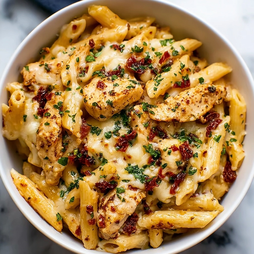 Creamy Sun-Dried Tomato Chicken Pasta Recipe - Recipe Image