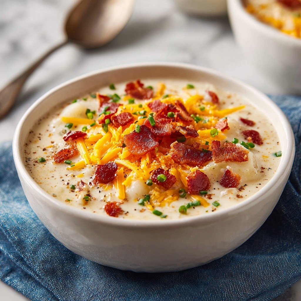 Easy Slow Cooker Potato Soup with Bacon & Cream Cheese Recipe - Recipe Image