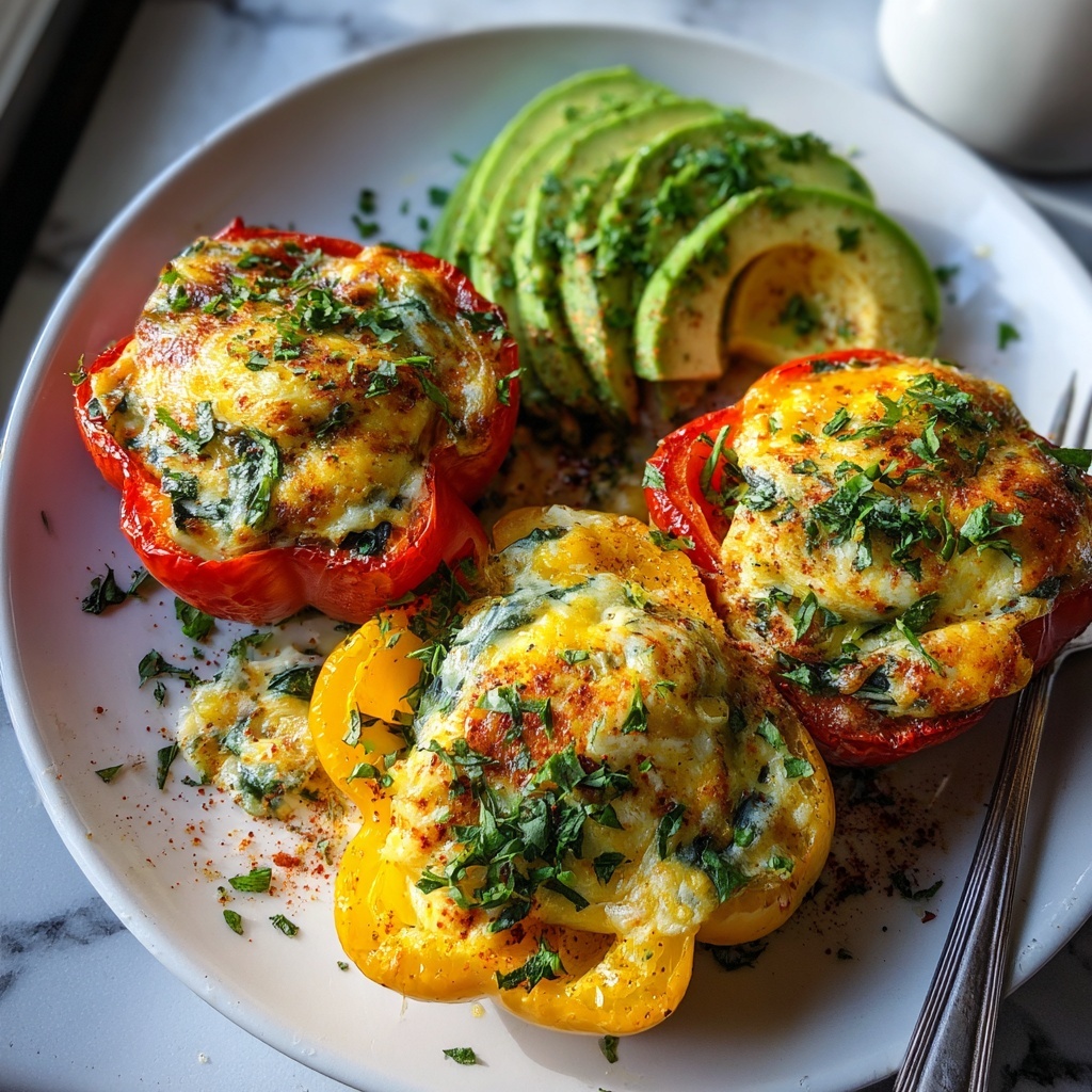 Breakfast Stuffed Peppers – Colorful, Cheesy Morning Magic Recipe - Recipe Image