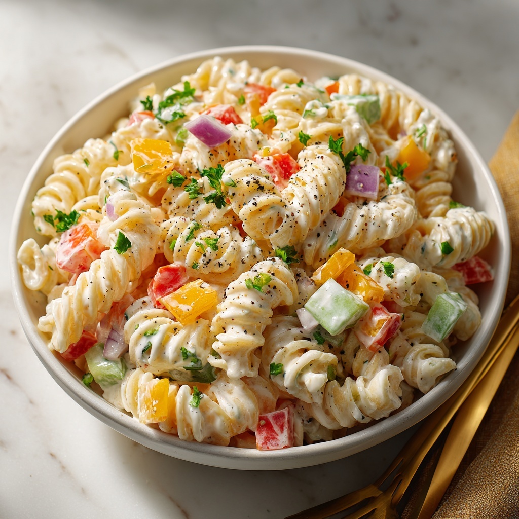 Creamy Grandma’s Macaroni Salad Recipe - Recipe Image
