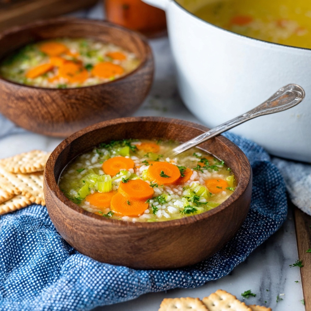 Simple Vegetable Rice Soup Recipe - Recipe Image