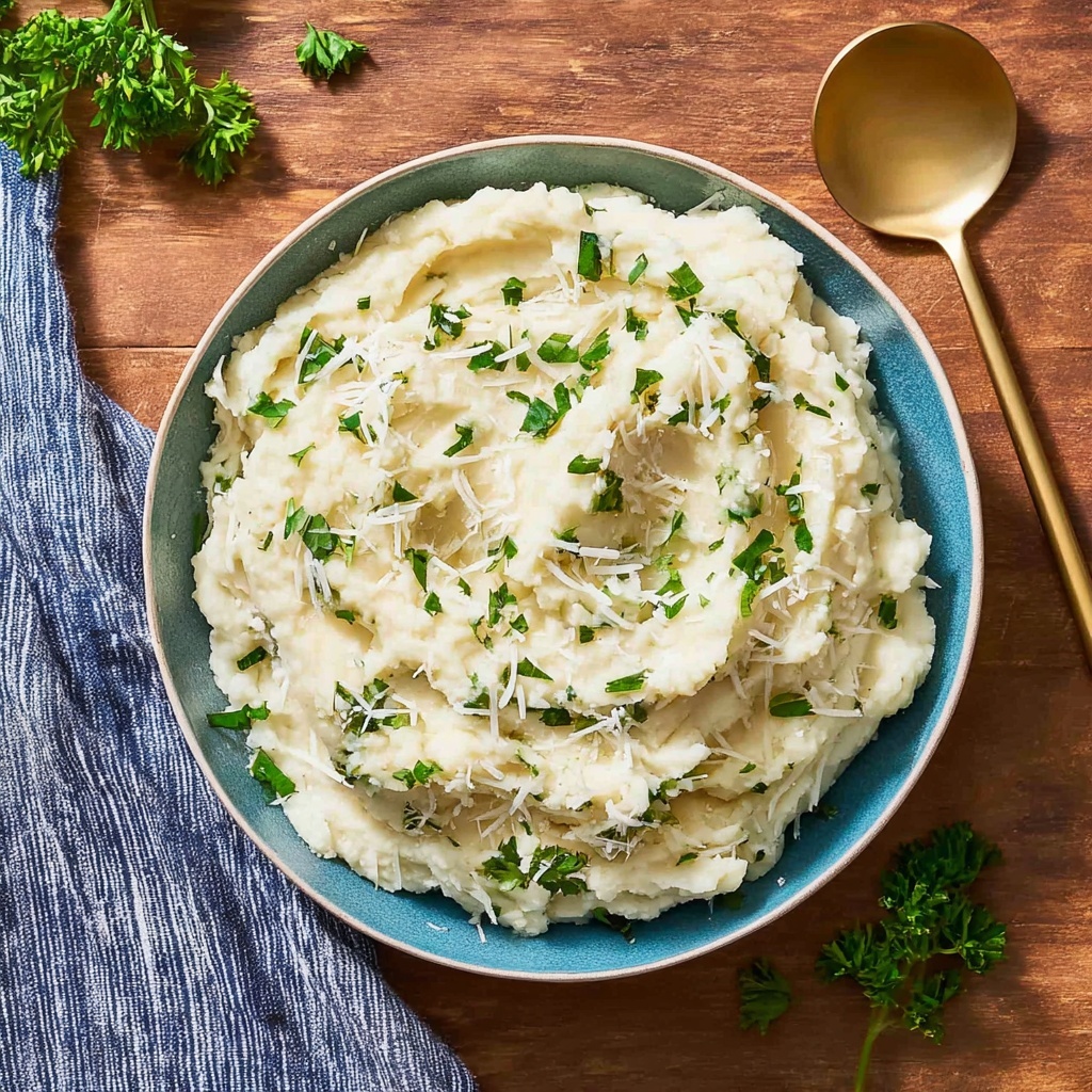 Garlic Parmesan Mashed Cauliflower Recipe - Recipe Image
