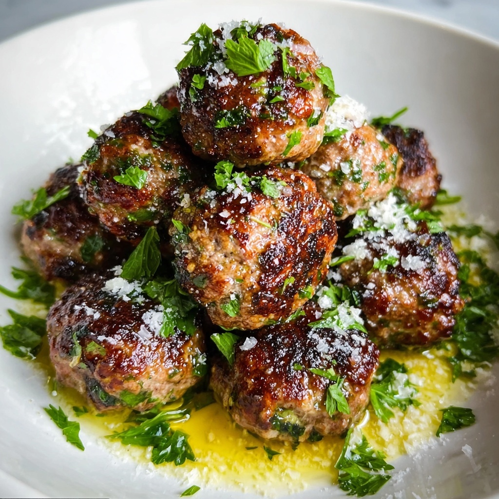 Keto Garlic Butter Meatballs Recipe - Recipe Image