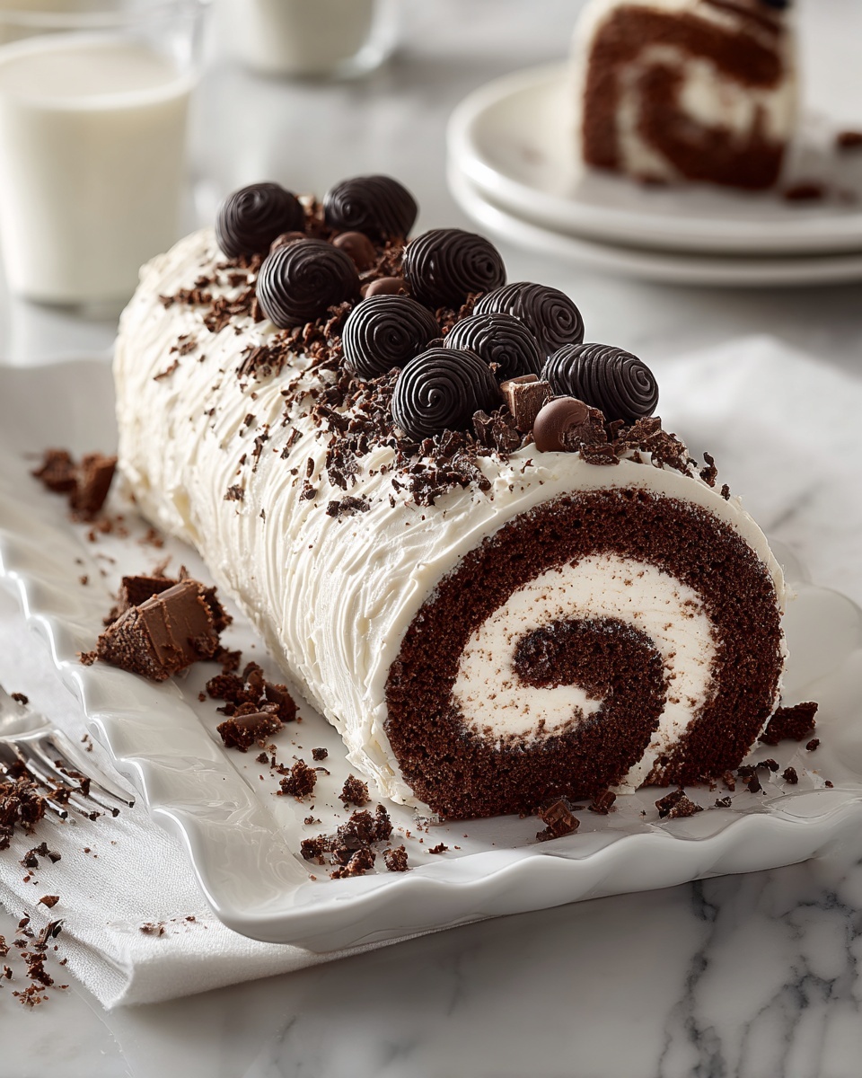 Cookies and Cream Cake Roll Recipe - Recipe Image