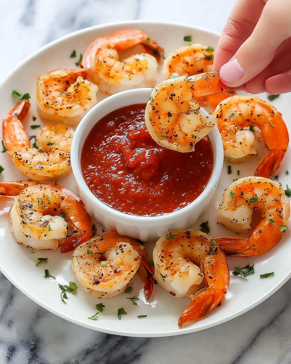 Roasted Shrimp Cocktail with Spicy Homemade Cocktail Sauce Recipe - Recipe Image