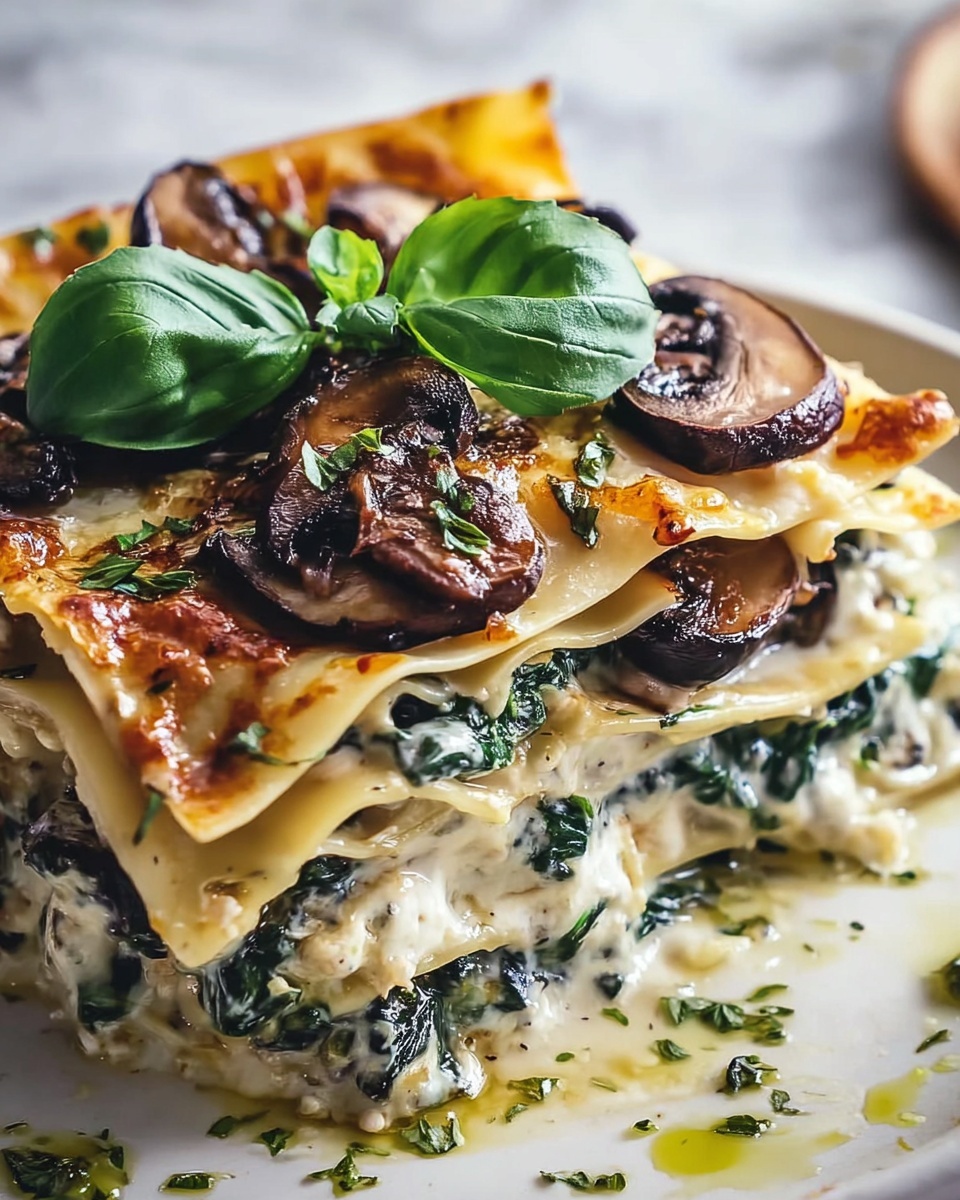 Mushroom and Spinach Lasagna Recipe - Recipe Image