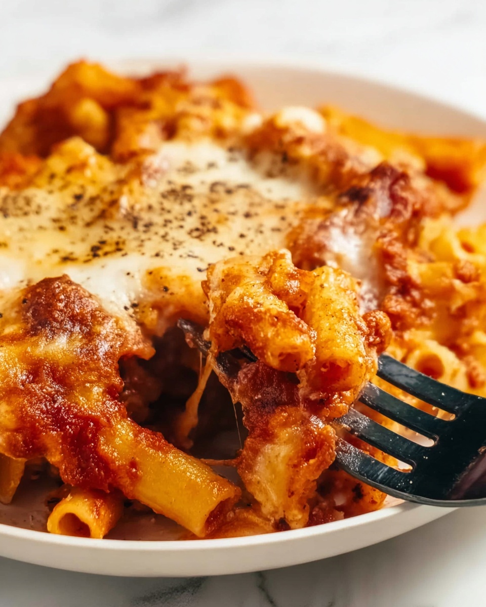 Three Cheese Baked Ziti: An Ultimate Comforting Delight Recipe - Recipe Image