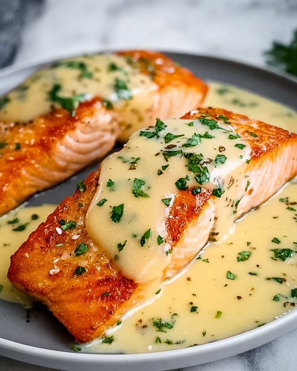 Creamy Garlic Butter Salmon Recipe - Recipe Image