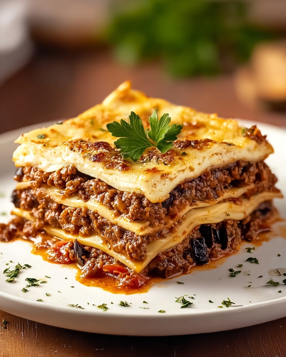 Classic Greek Eggplant Moussaka Recipe - Recipe Image