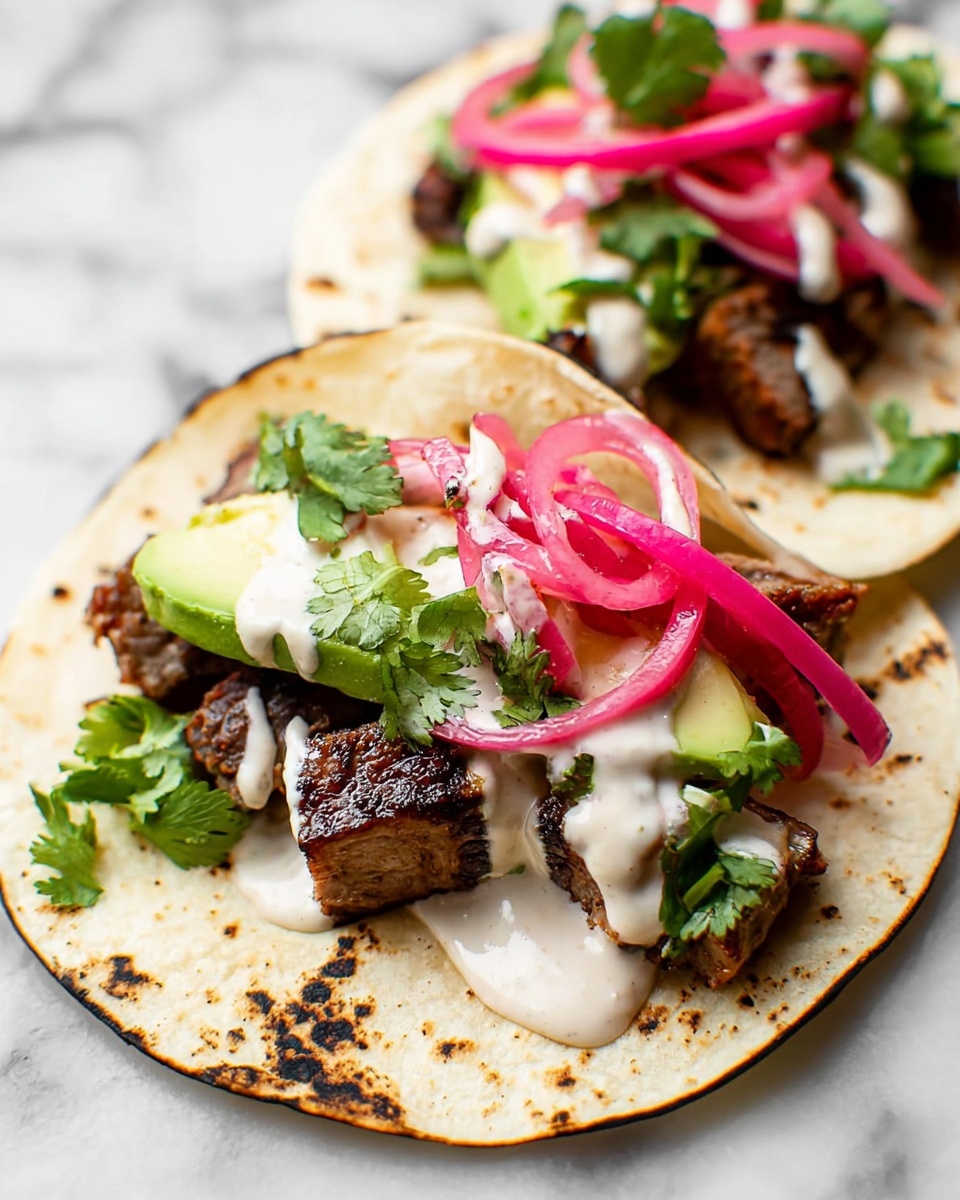 Steak Tacos with Garlic Butter and Chipotle Mayo Recipe - Recipe Image