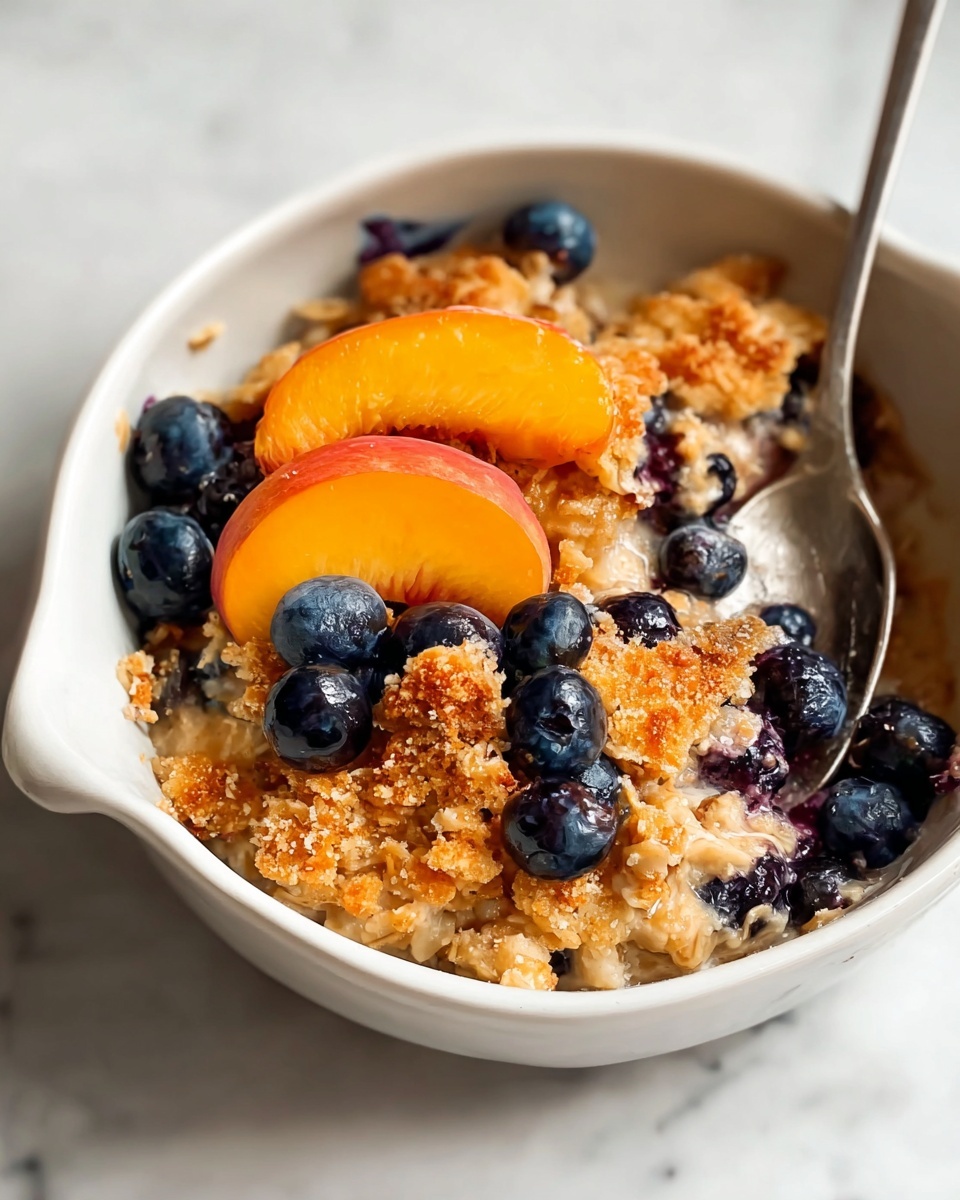 Peach Berry Baked Oatmeal Recipe - Recipe Image