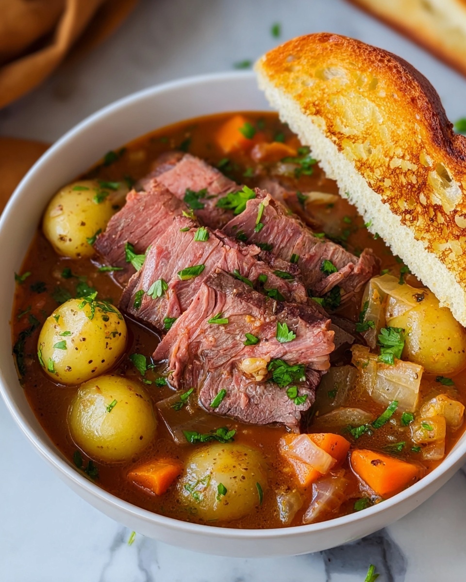 Slow Cooker Corned Beef and Potatoes Recipe - Recipe Image